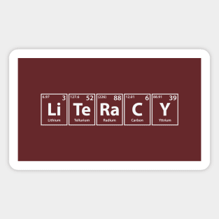 Literacy (Li-Te-Ra-C-Y) Periodic Elements Spelling Magnet